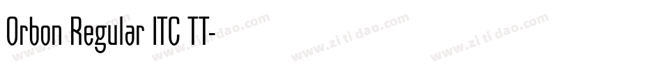 Orbon Regular ITC TT字体转换